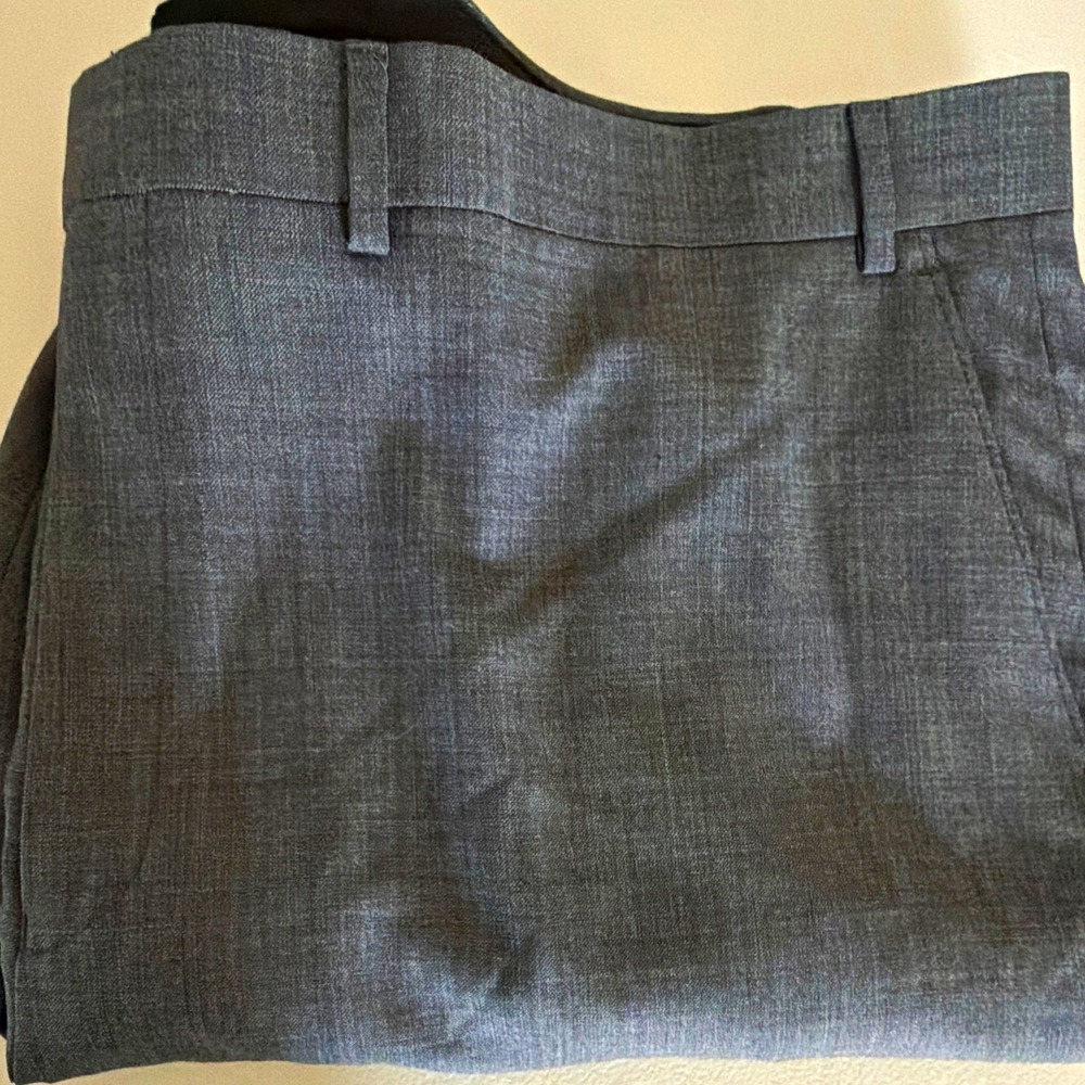 Lauren Ralph Lauren Mens Gray Wool Blend Dress Pants 46W 32L Classic Fit Stretch